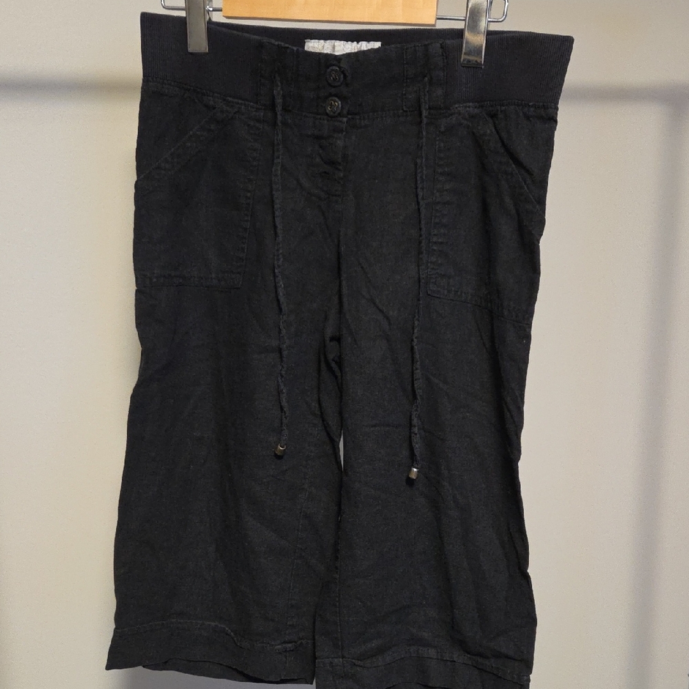 Dynamite Black Capris with Drawstring Waist